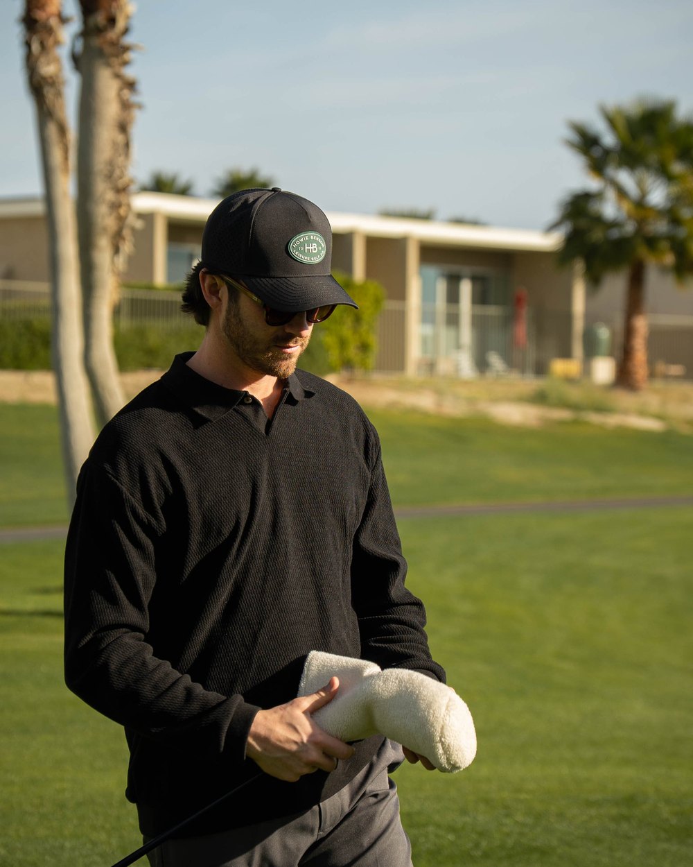 Howie Benson Five-Panel Patch Hat, Black · view 1 of 4