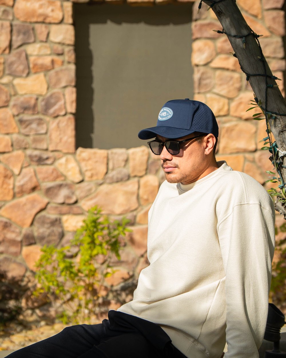 Howie Benson Five-Panel Patch Hat, Navy · view 1 of 4