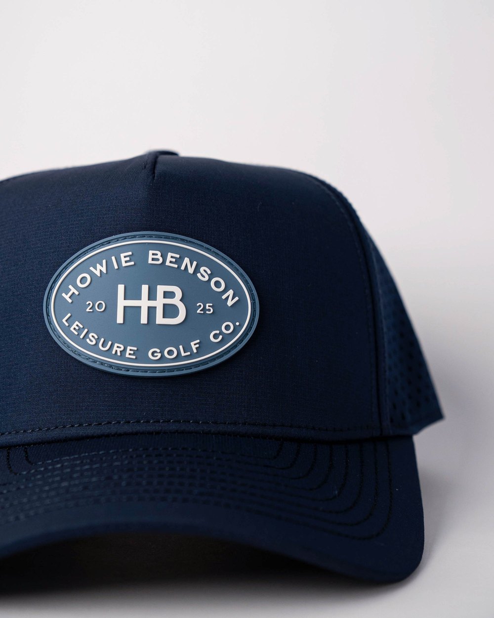 Howie Benson Five-Panel Patch Hat, Navy · view 3 of 4