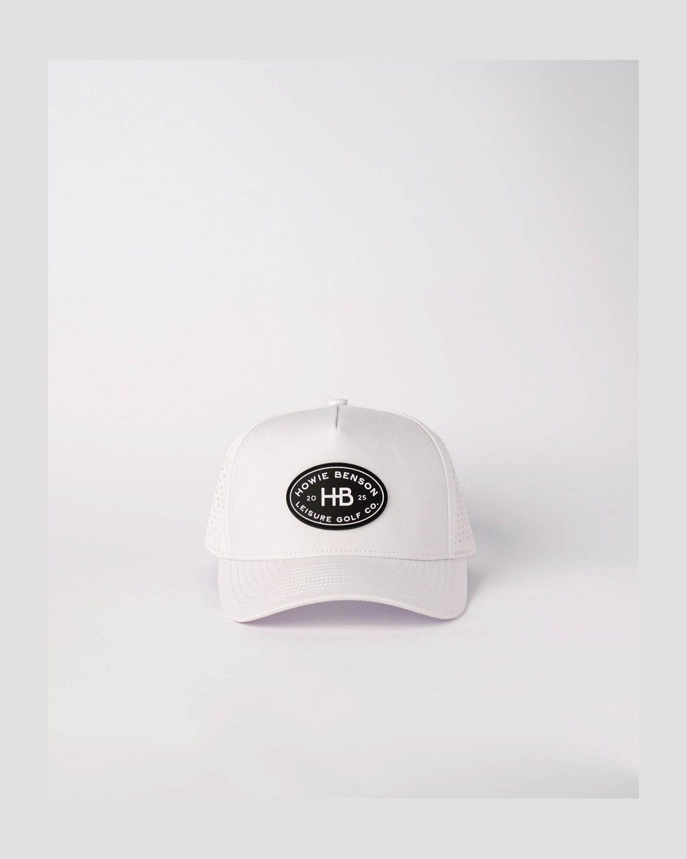 Howie Benson Five-Panel Patch Hat, White · view 2 of 5