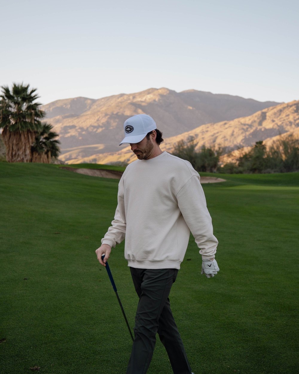 Howie Benson Five-Panel Patch Hat, White · view 3 of 5