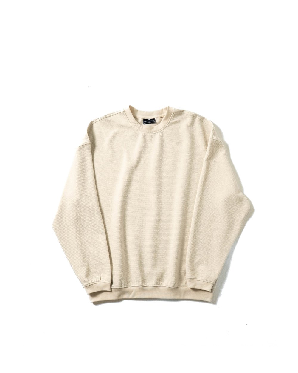 Howie Benson Relaxed Fit Textured Crew, Natural · view 2 of 4