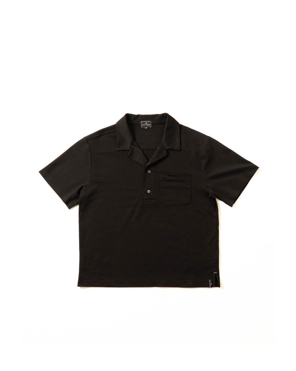 Howie Benson Resort Camp Collar Polo, Black · view 2 of 4