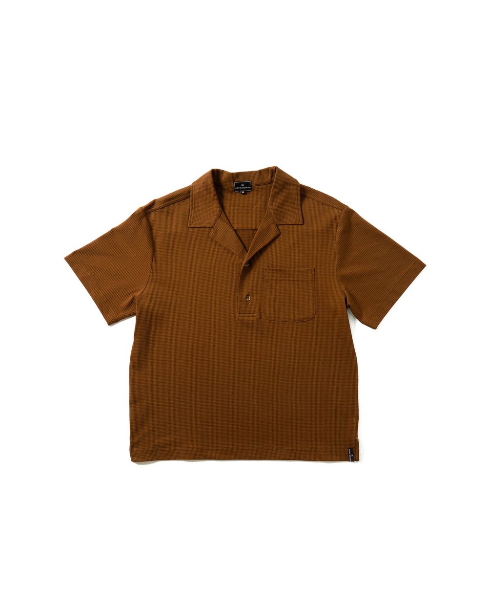 Howie Benson Resort Camp Collar Polo, Brunette · view 2 of 5
