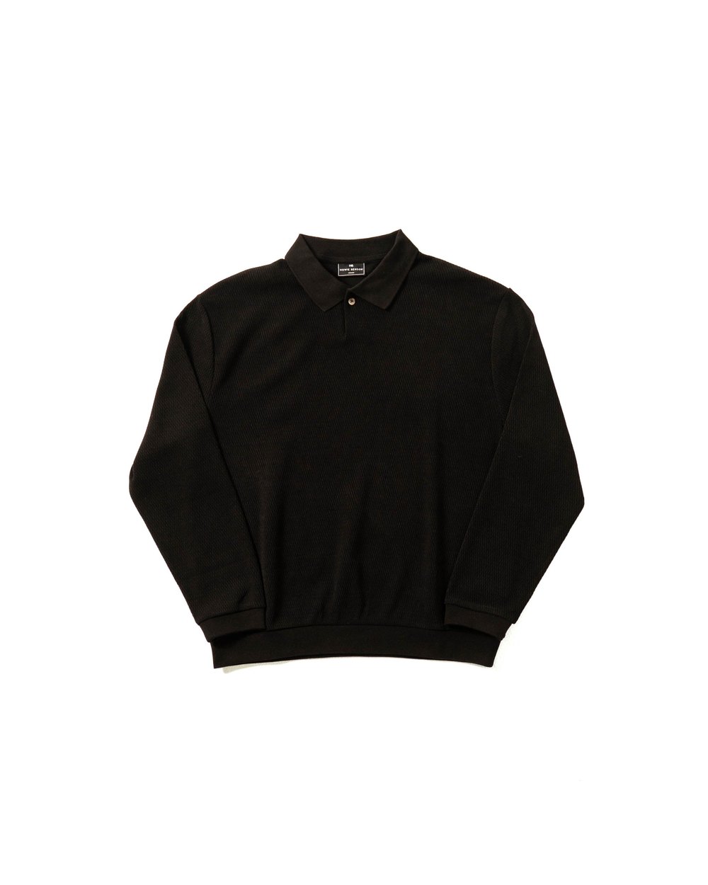 Howie Benson Single Button Polo Pullover, Black · view 2 of 5