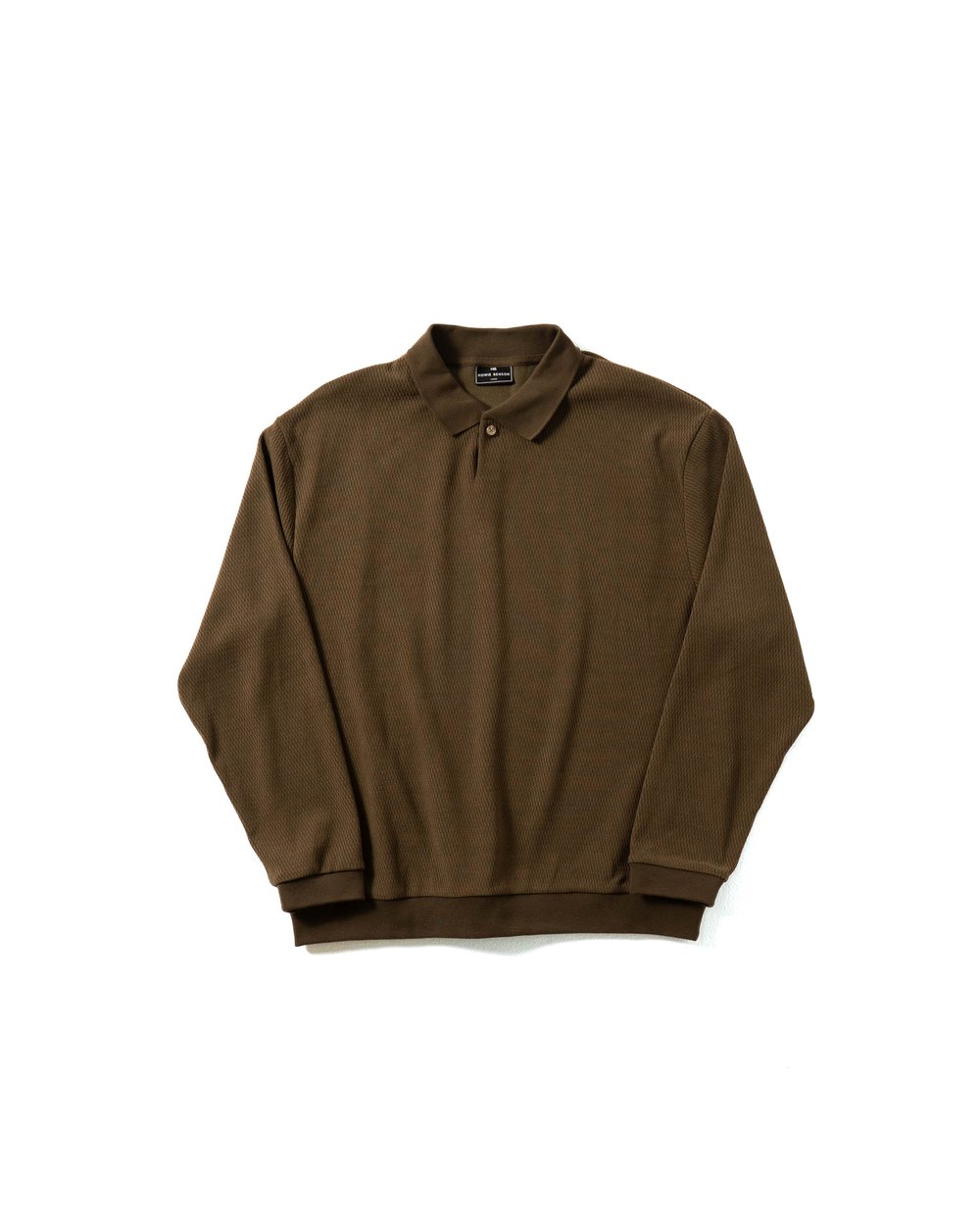 Howie Benson Single Button Polo Pullover, Brown · view 2 of 4
