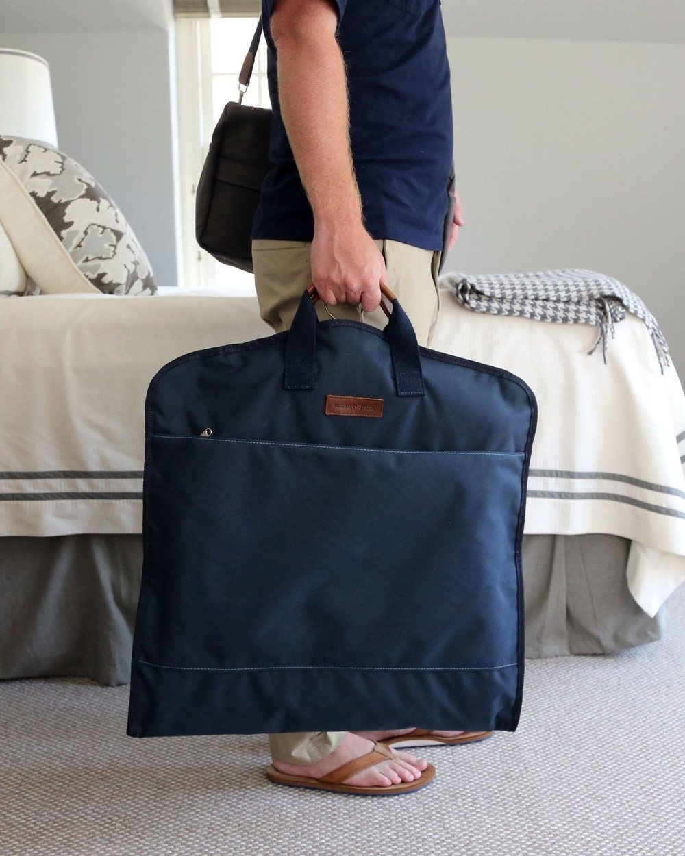 Hudson Sutler Charleston Garment Bag Charcoal and navy · view 1 of 3
