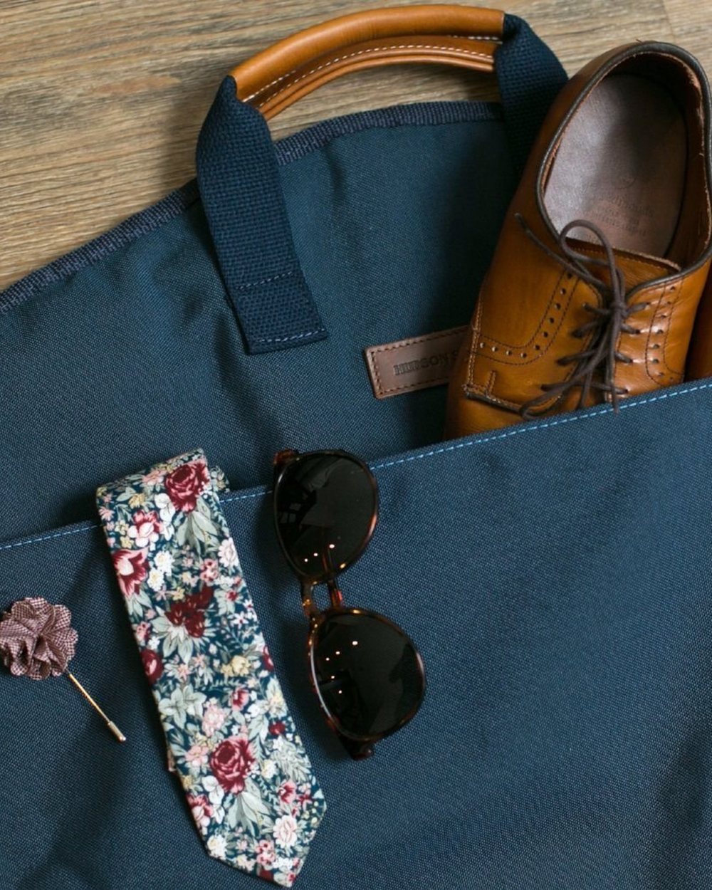 Hudson Sutler Charleston Garment Bag Charcoal and navy · view 2 of 3
