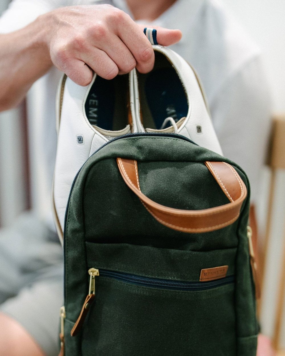 Hudson Sutler Heritage Golf Shoe Bag Waxed canvas · view 2 of 4