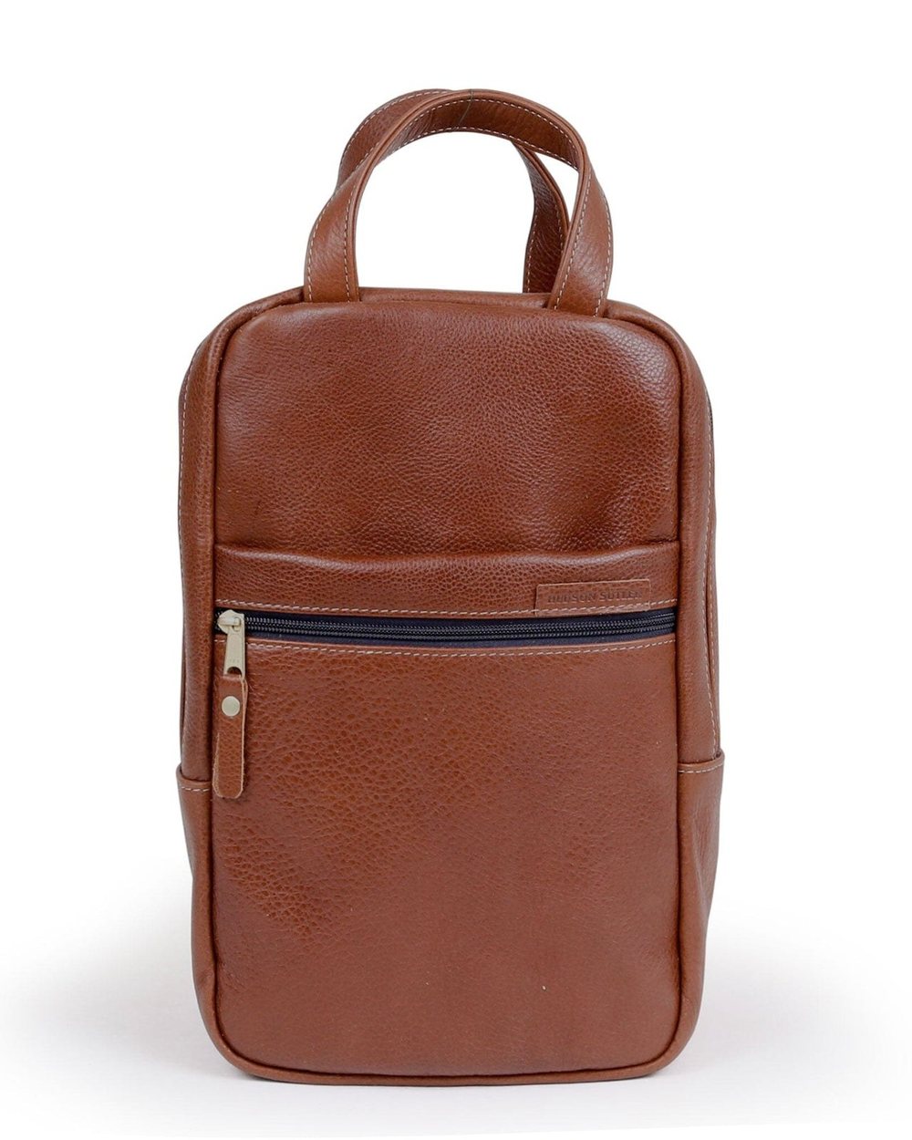 Hudson Sutler Heritage All Leather Golf Shoe Bag Chestnut · view 1 of 4