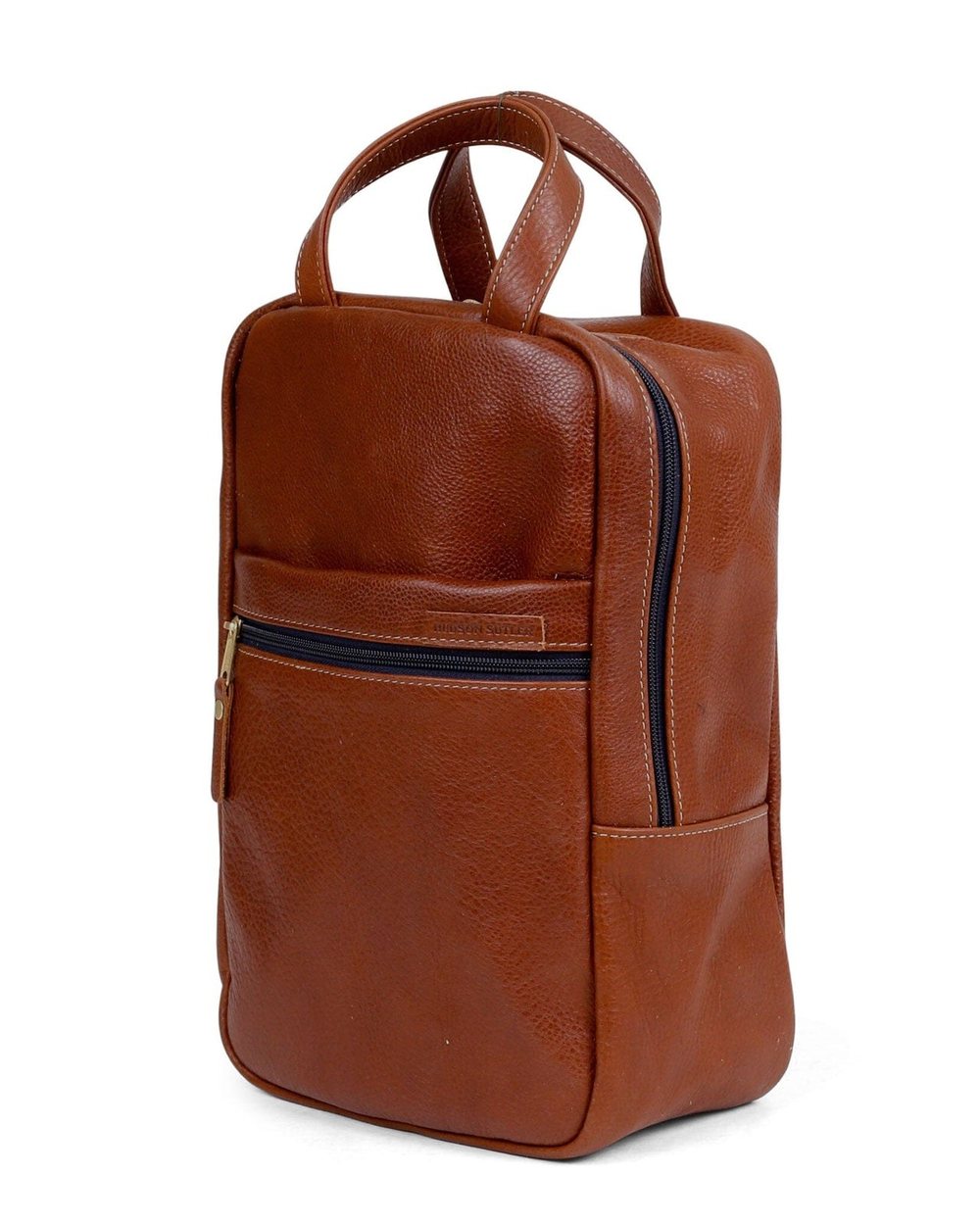 Hudson Sutler Heritage All Leather Golf Shoe Bag Chestnut · view 3 of 4