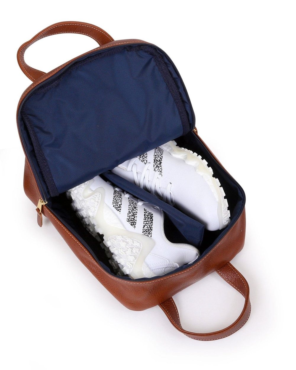 Hudson Sutler Heritage All Leather Golf Shoe Bag Chestnut · view 4 of 4