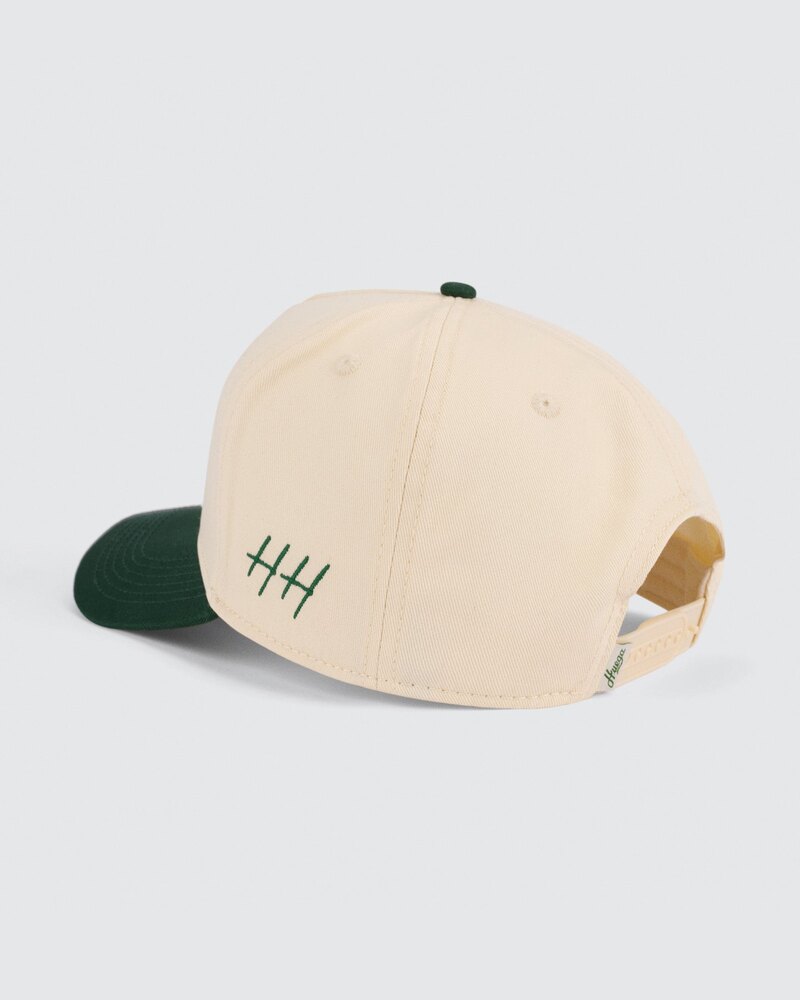Huega House Athletic Association Hat — Green & Natural &middot; view 4 of 4