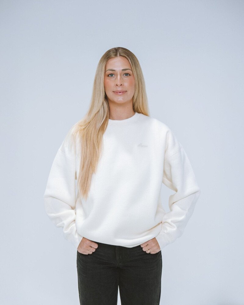 Huega House Essential Crewneck — Bone &middot; view 4 of 4