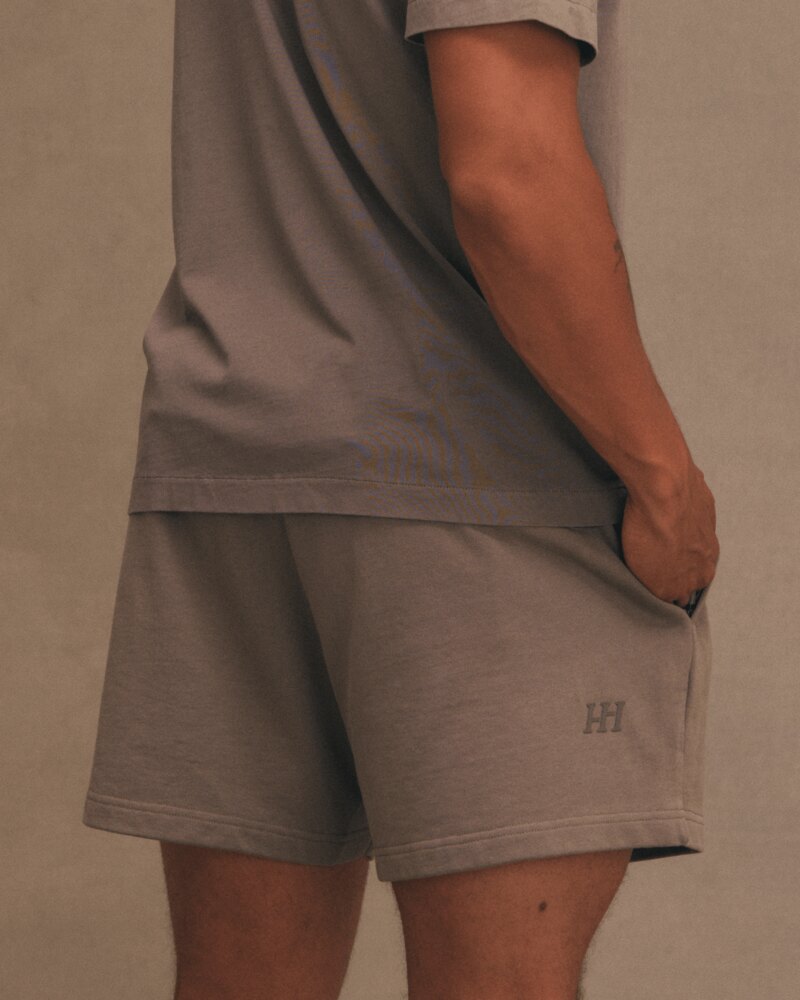 Huega House Essential Sweat Shorts — Taupe &middot; view 4 of 4