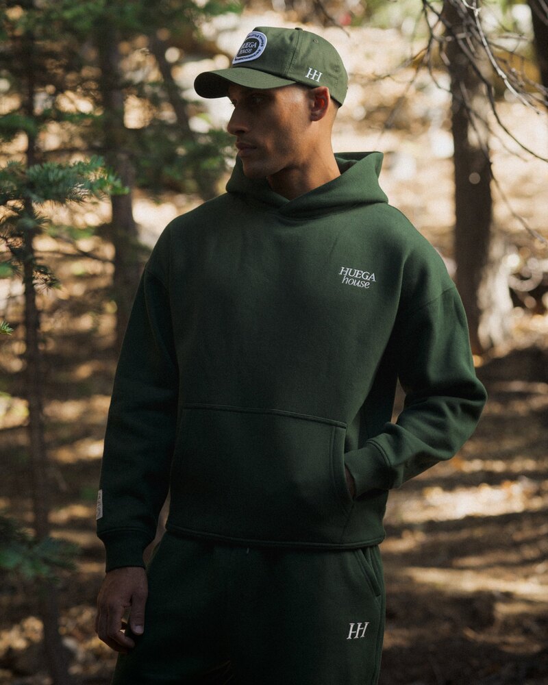 Huega House Icon Hoodie — Evergreen &middot; view 2 of 4