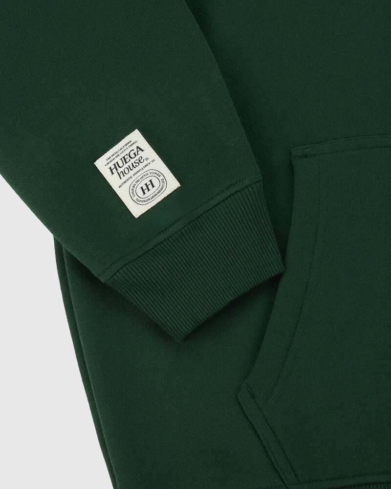 Huega House Icon Hoodie — Evergreen &middot; view 3 of 4