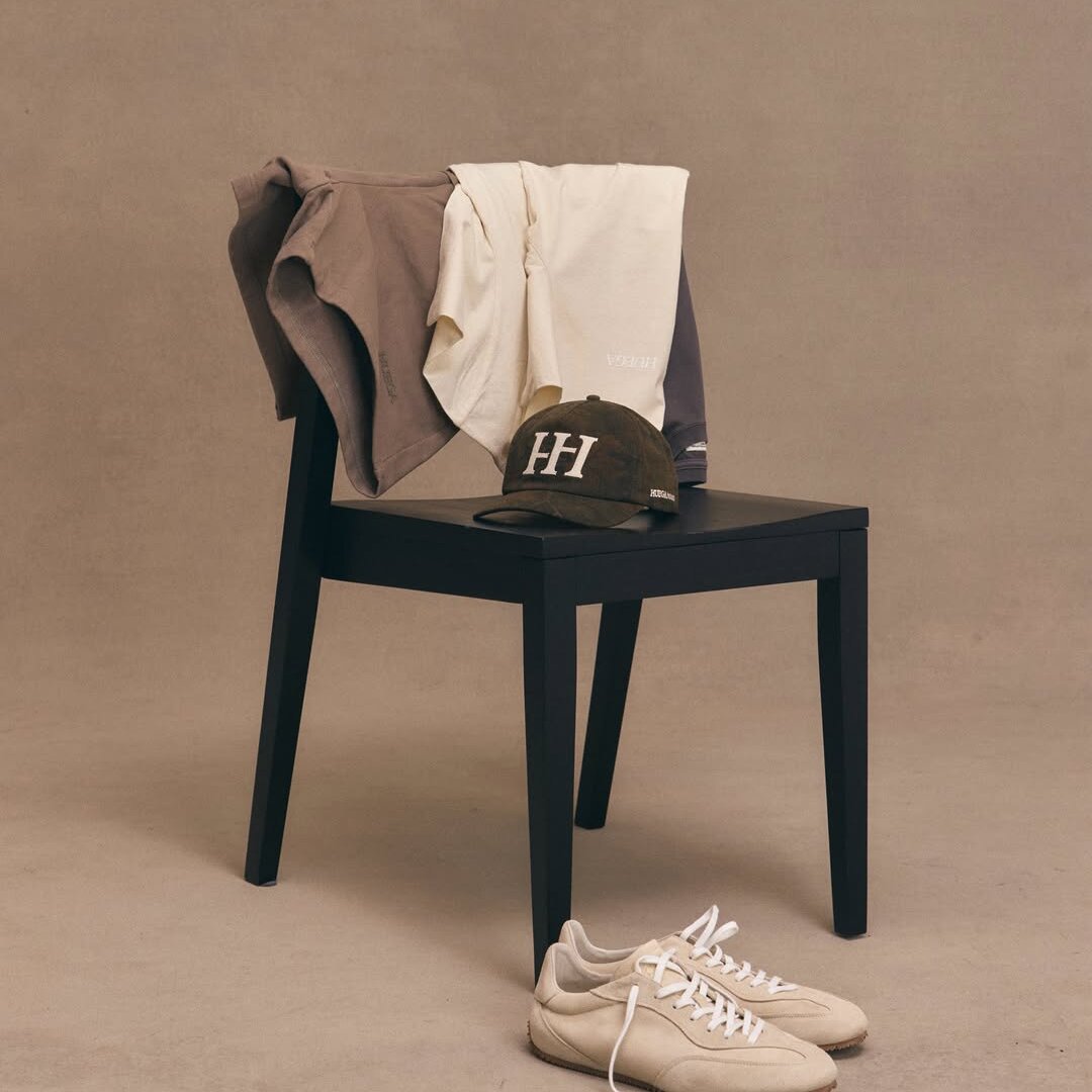 Huega House cap and sneaker still life