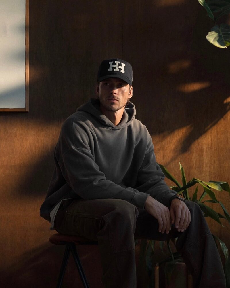 Huega House Letterman Hat — Black &middot; view 2 of 4