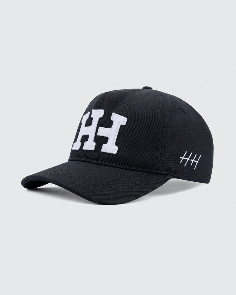 Huega House Letterman Hat — Black &middot; view 3 of 4