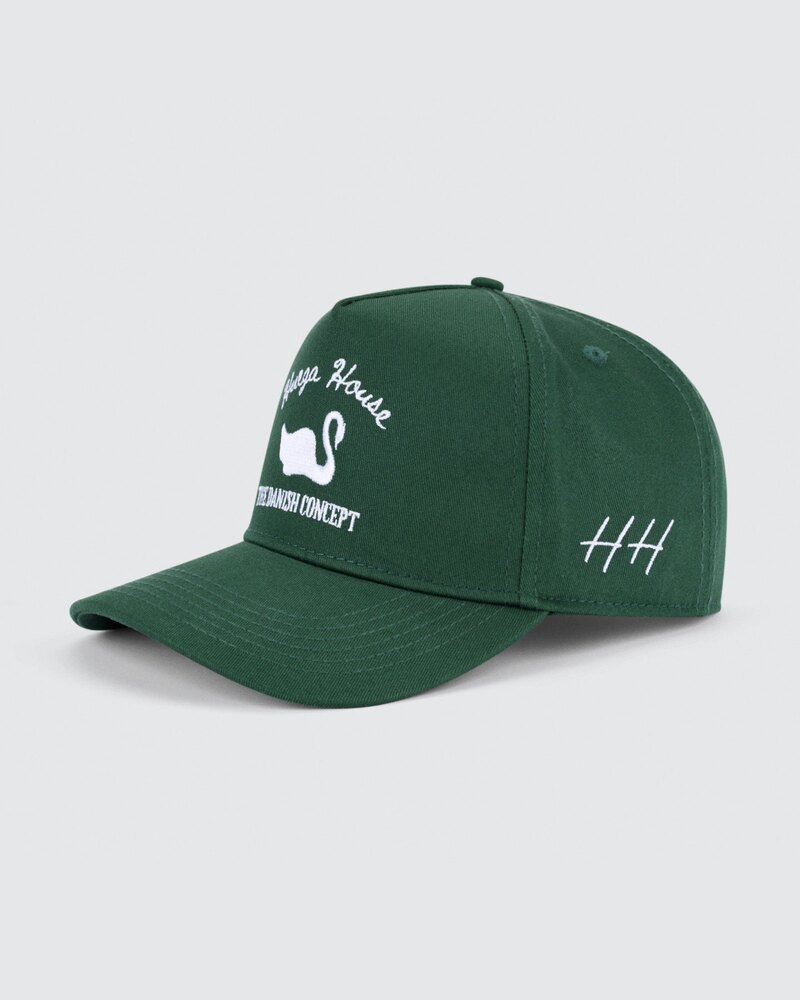 Huega House Vintage Swan Hat — Forest Green &middot; view 2 of 4