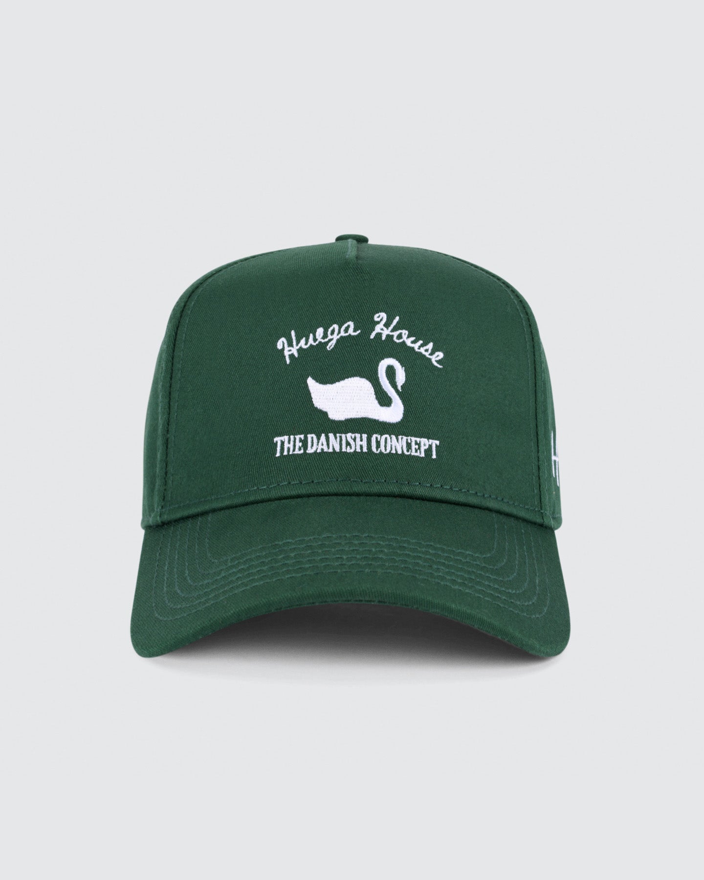 Huega House Vintage Swan Hat — Forest Green