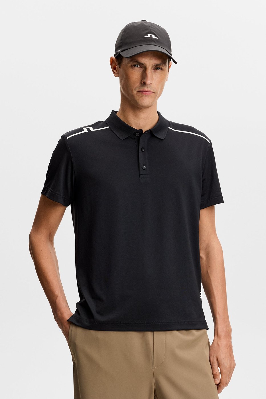 J.Lindeberg Lionel polo in black · view 3 of 4