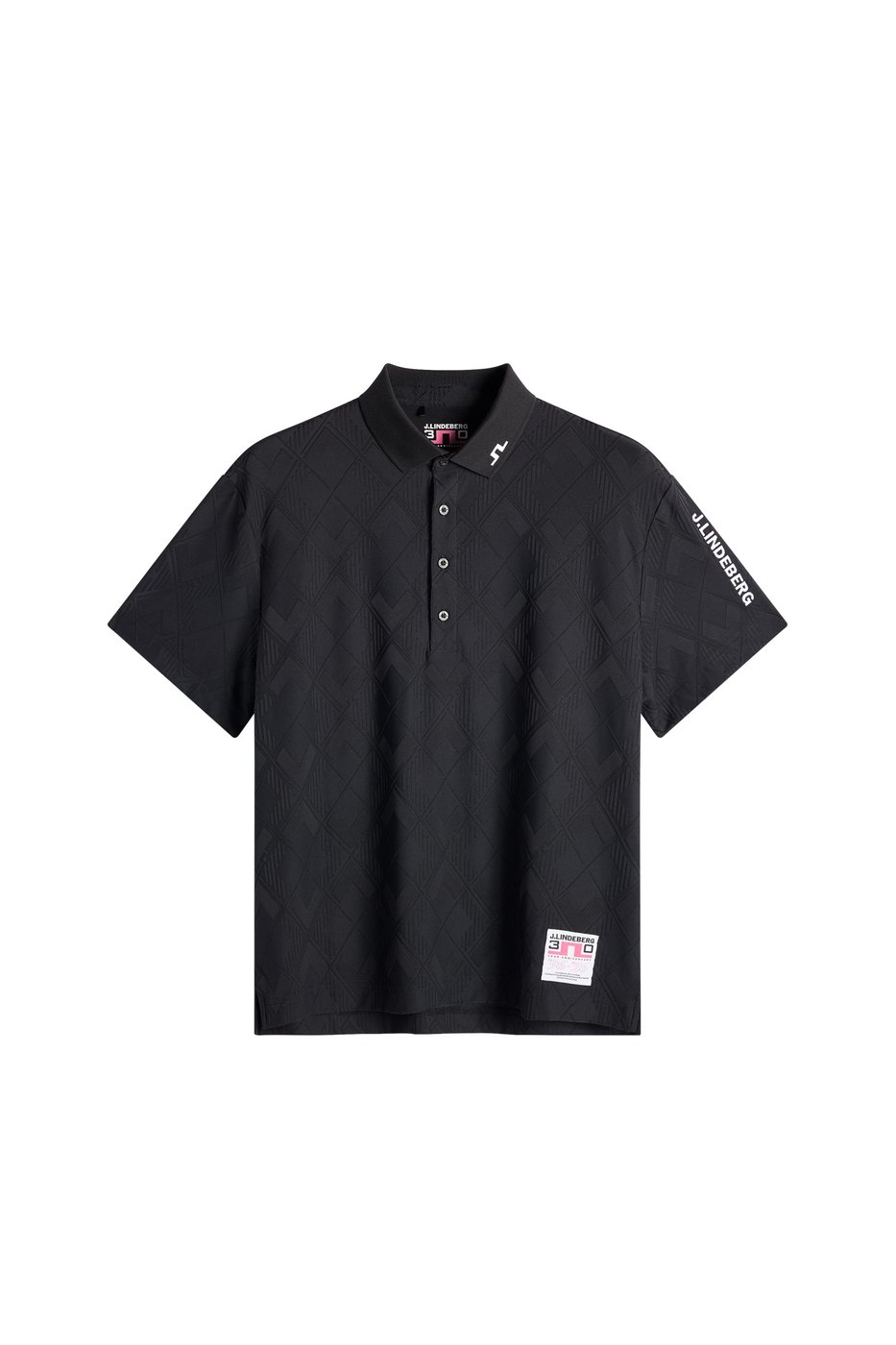 J.Lindeberg 30Y Matt relaxed polo in black · view 1 of 4