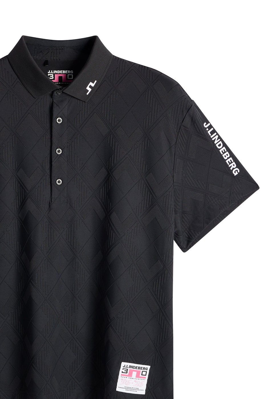 J.Lindeberg 30Y Matt relaxed polo in black · view 2 of 4