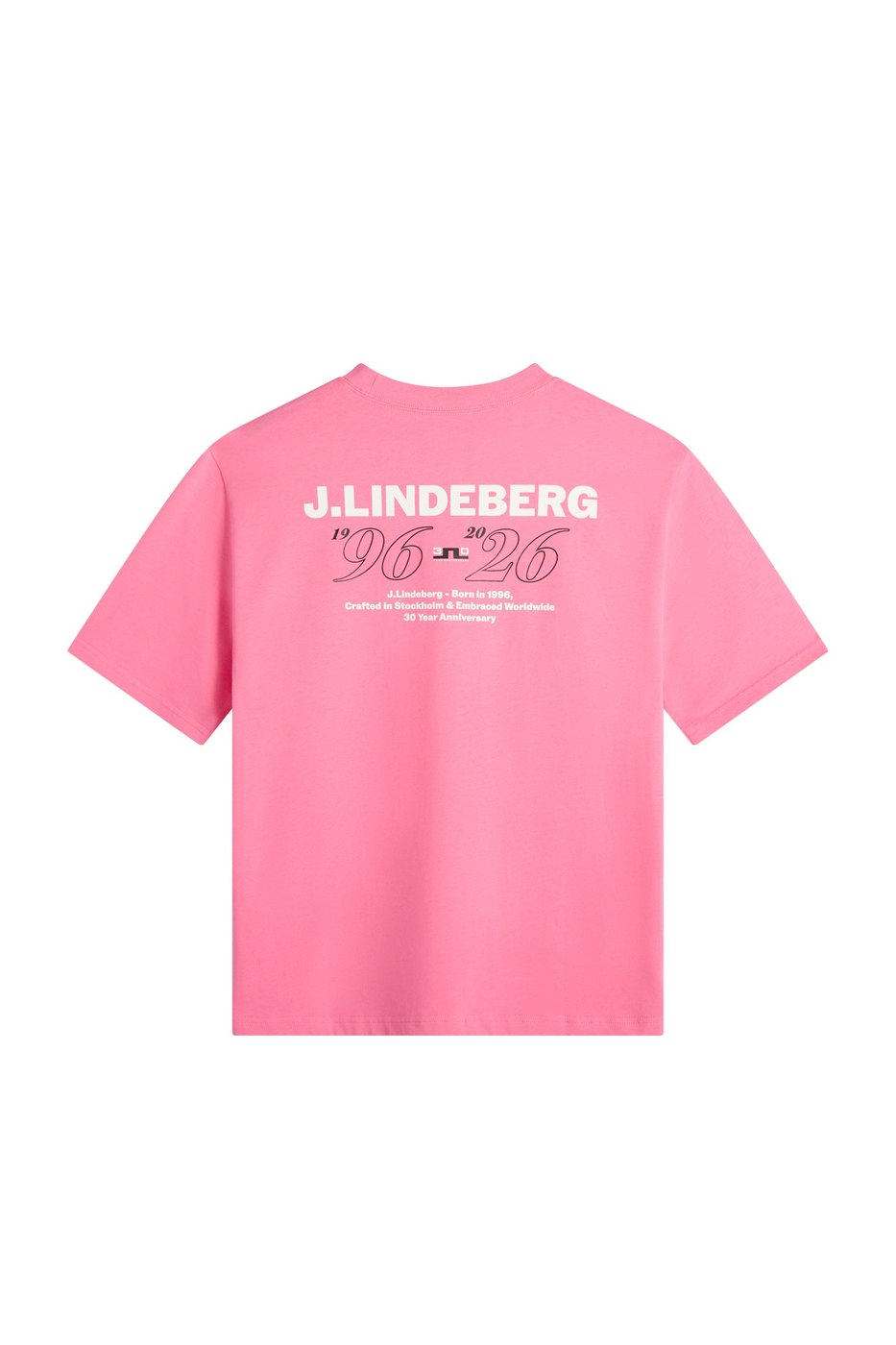 J.Lindeberg 30Y Hale t-shirt in Azalea Pink · view 2 of 4