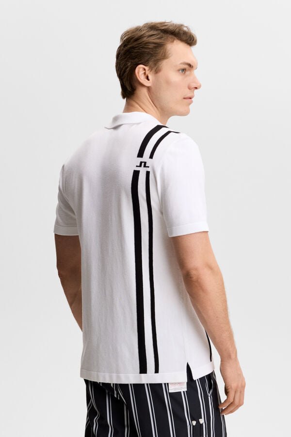 J.Lindeberg 30Y Wallis knit polo in white · view 3 of 4
