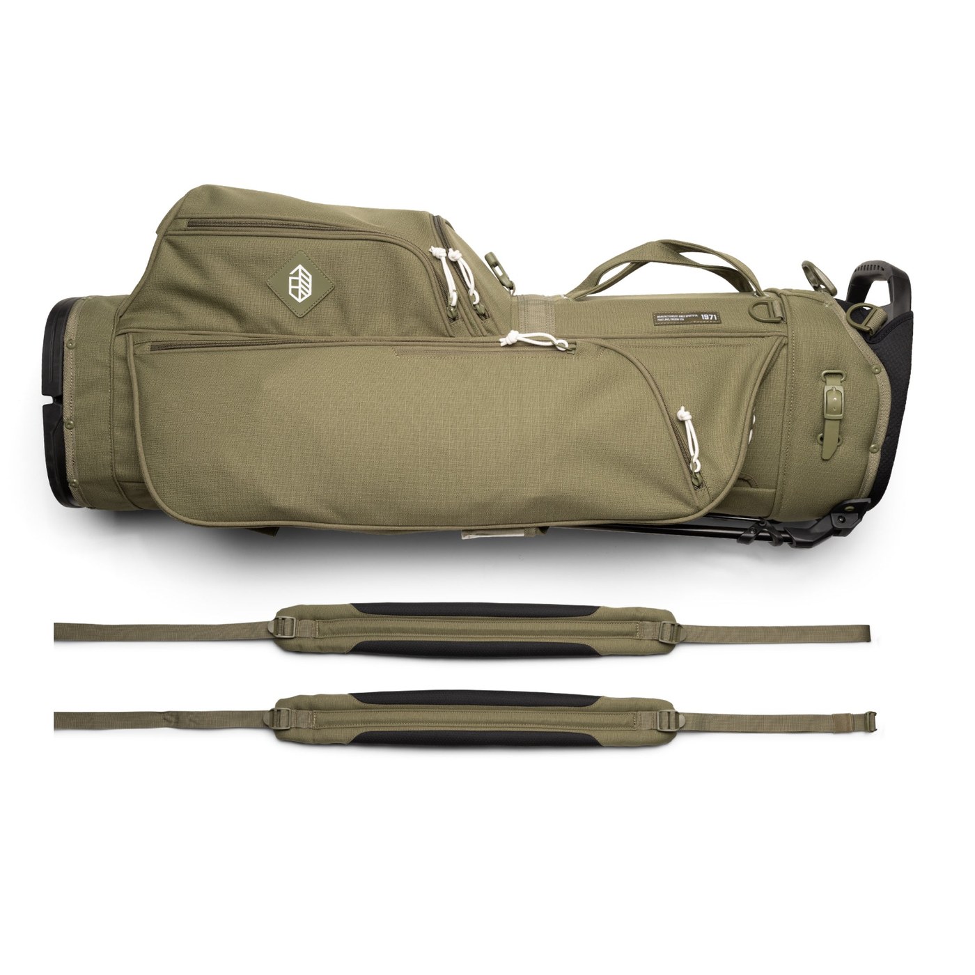 The Jones Utility X stand bag in olive · view 3 of 4