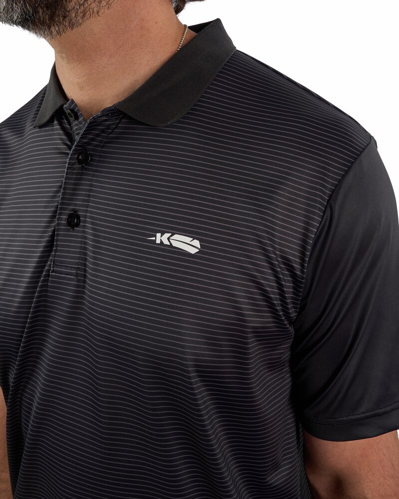 Kingfisher Golf Black Striped Polo · view 2 of 4