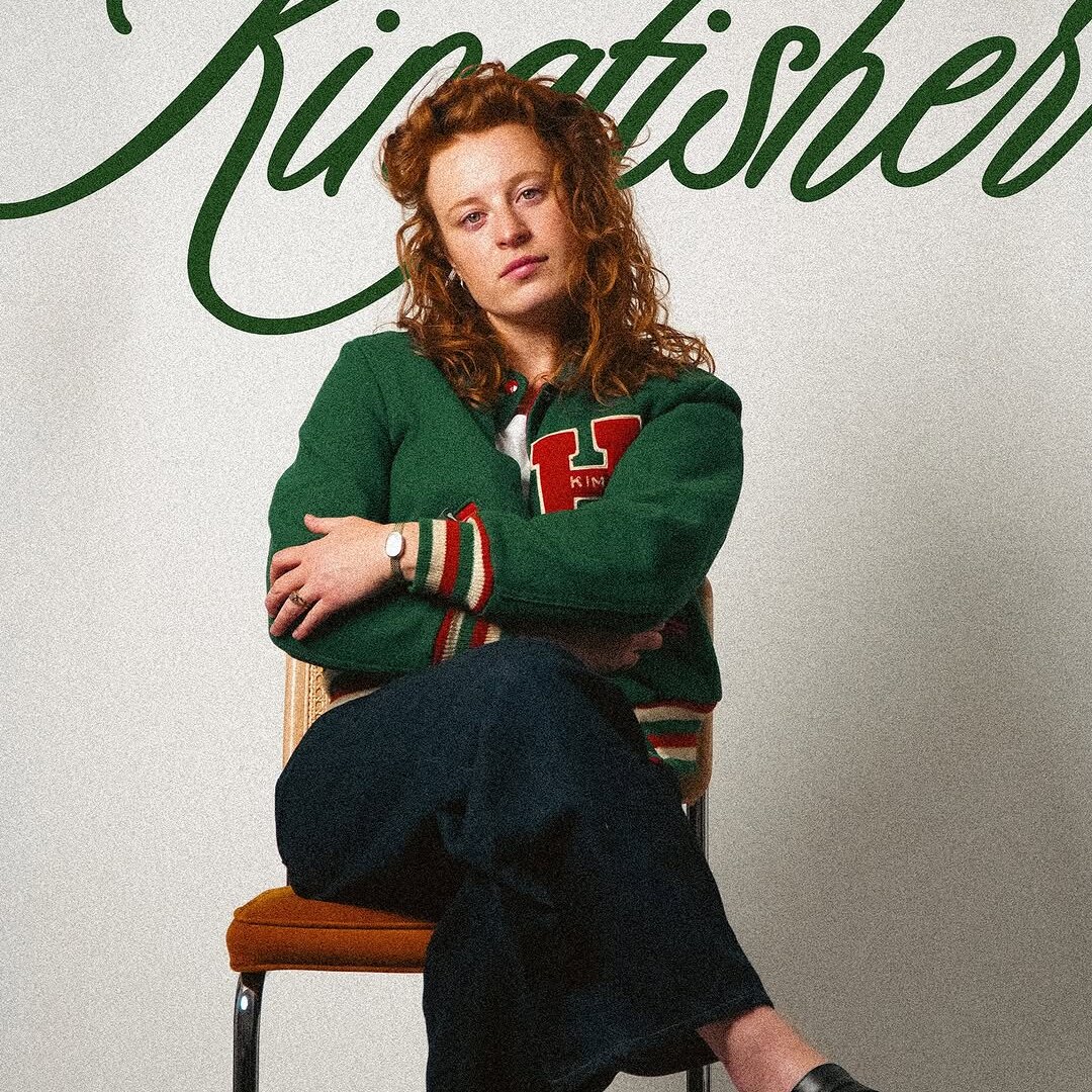 Kingfisher varsity cardigan campaign portrait