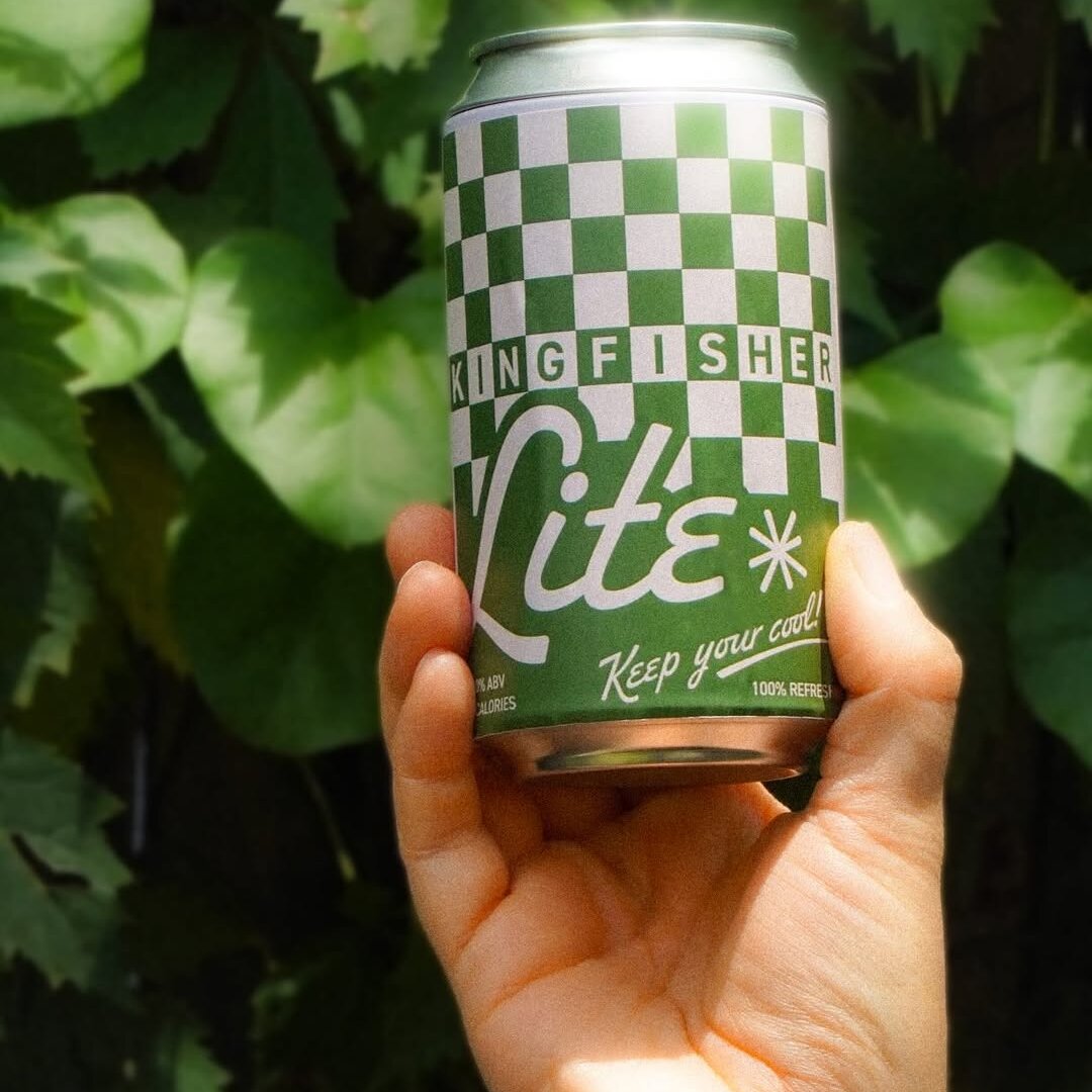 Kingfisher Lite can in the vines