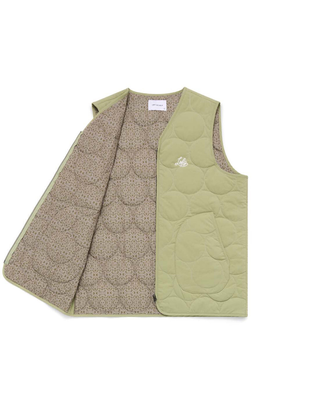 Audley Padded Golf Vest Sage Left of Field Golf