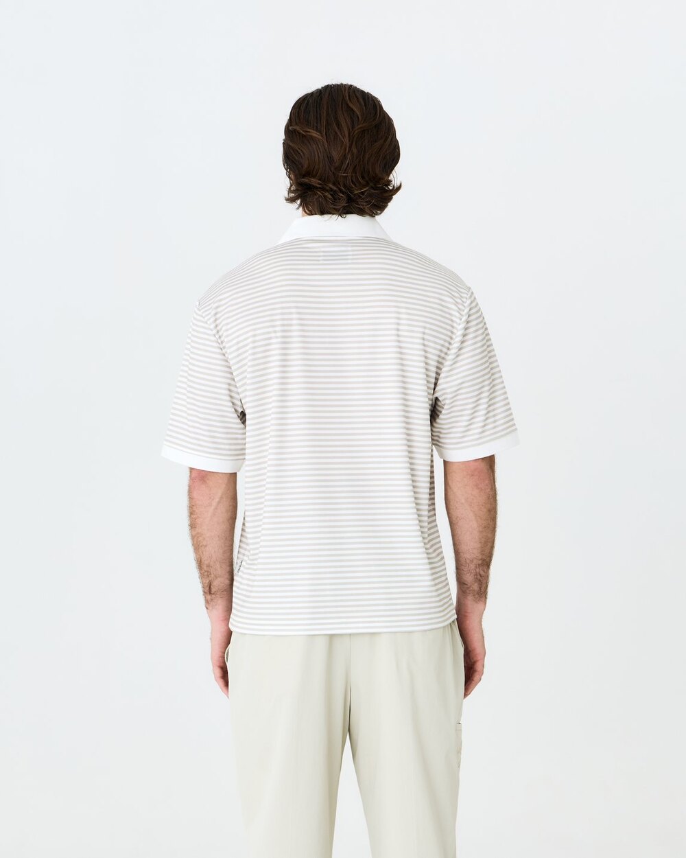 Mornington Polo Beige/White Stripe Left of Field Golf