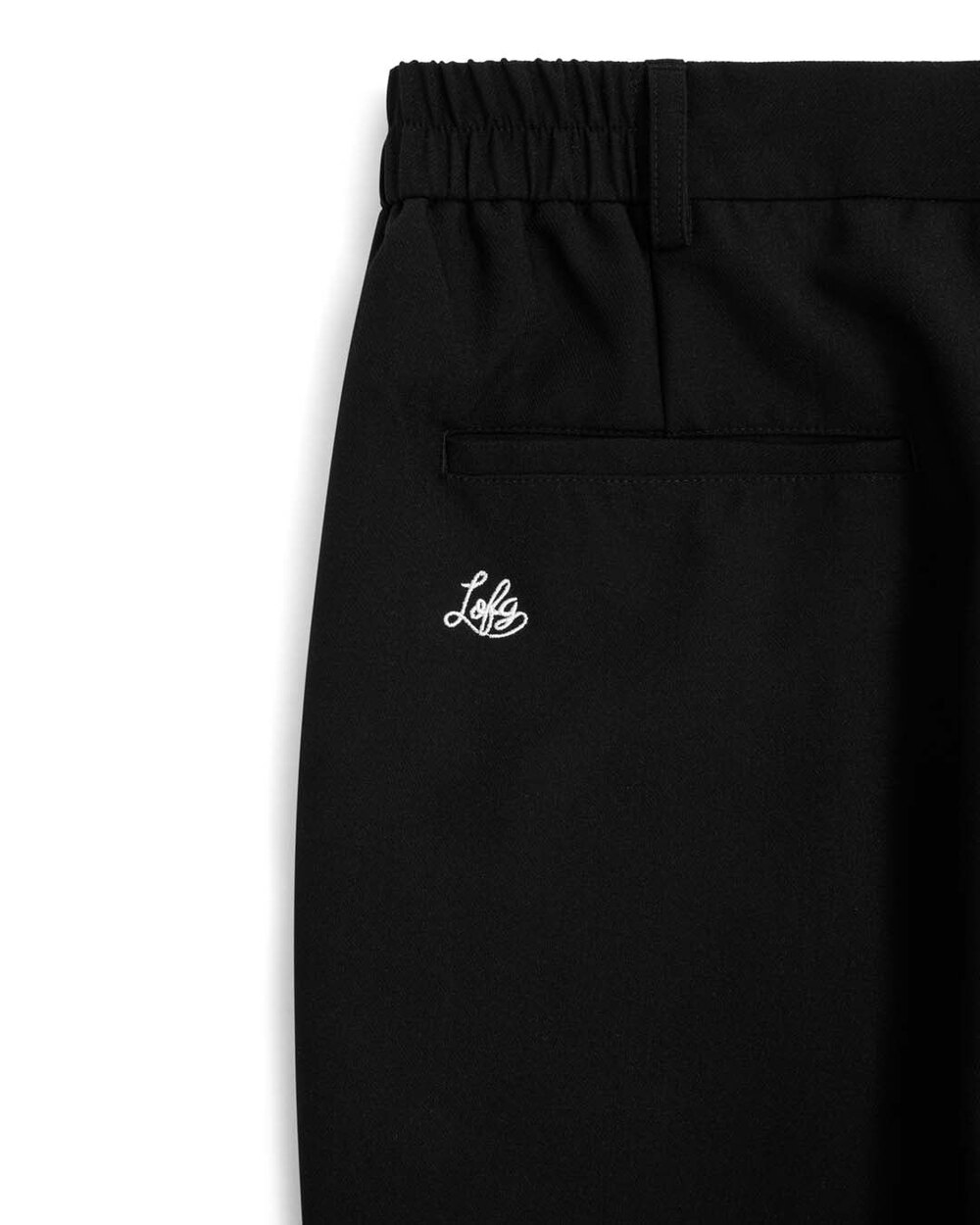 Stanwell Pleated Wide Trouser Black Left of Field Golf