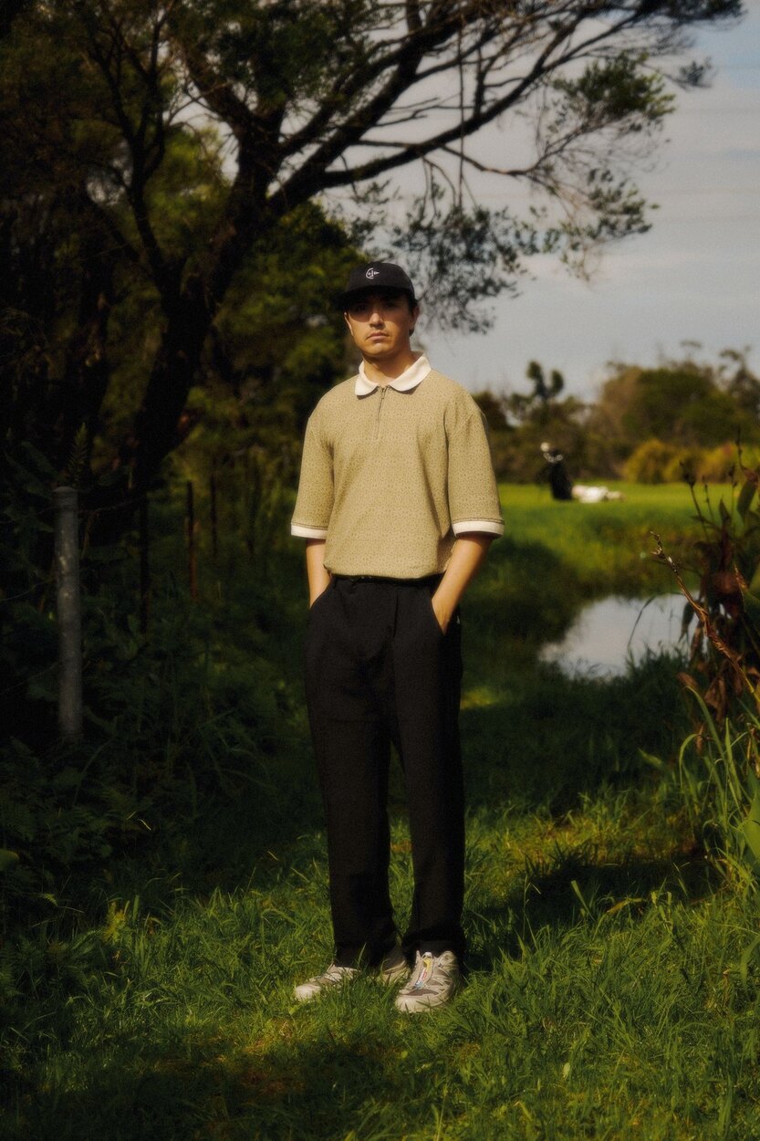 Era Golf Polo Beige/Brown Left of Field Golf