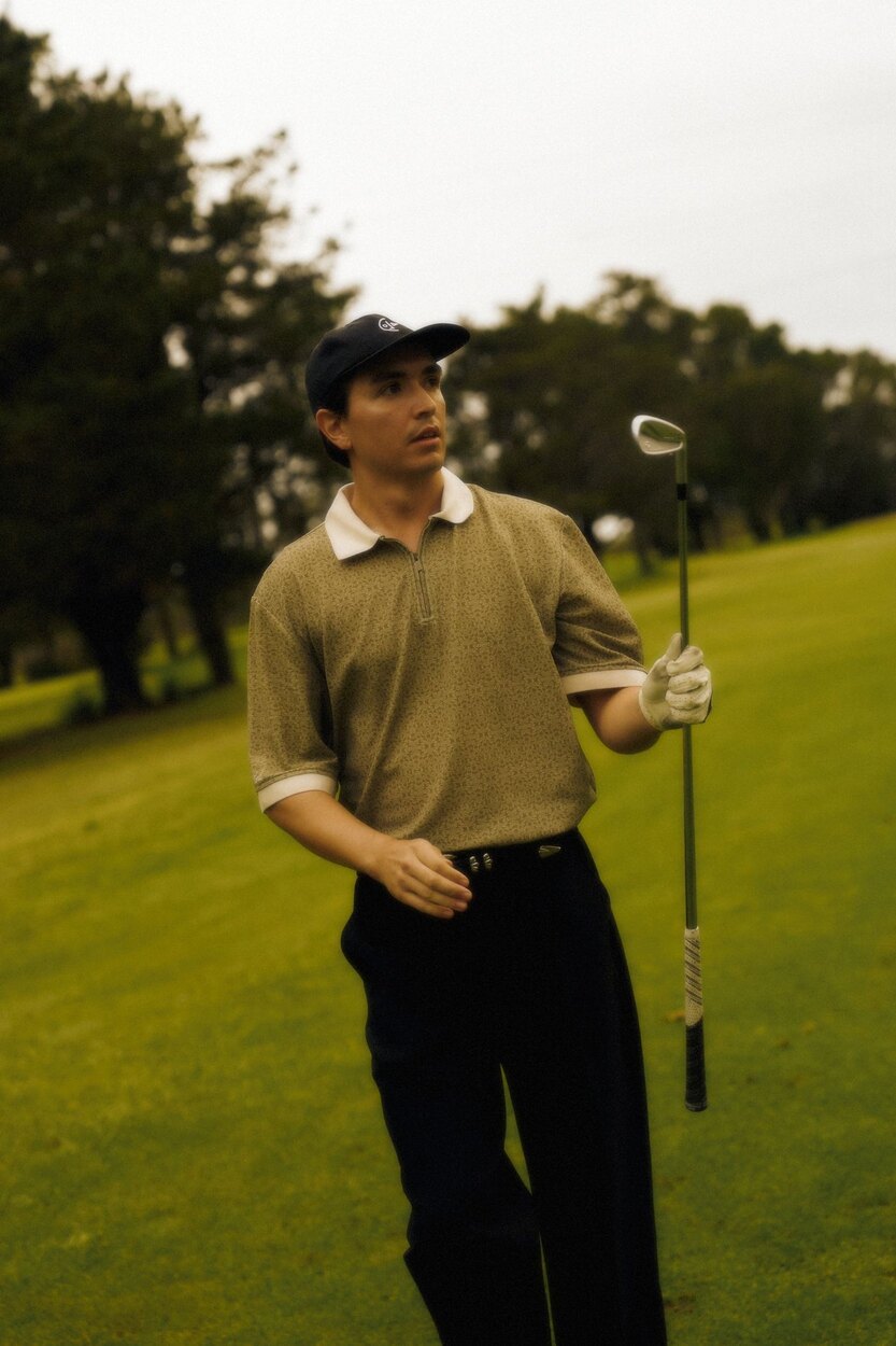 Era Golf Polo Beige/Brown Left of Field Golf