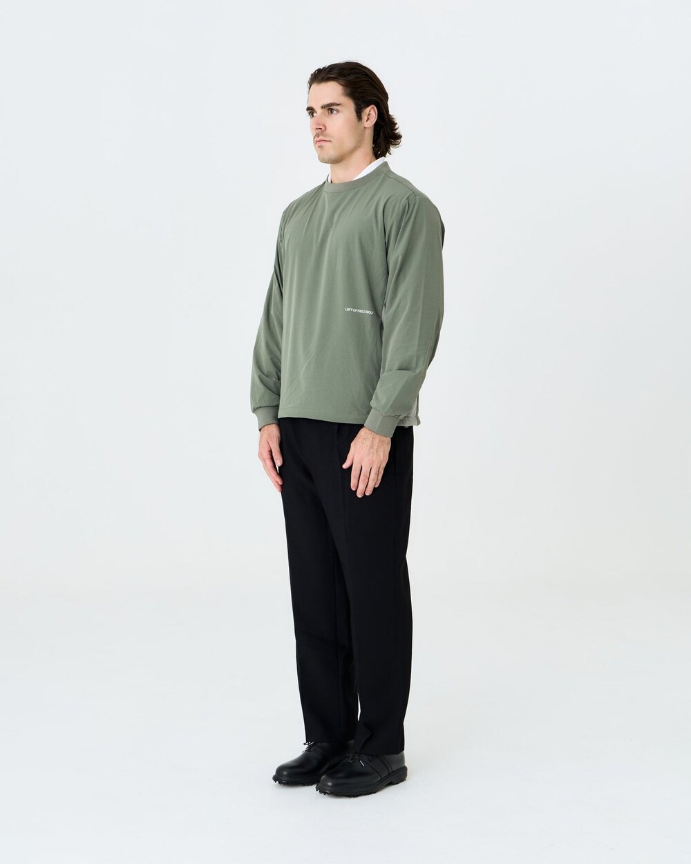 Bridport Crewneck Pullover - Green Left of Field Golf