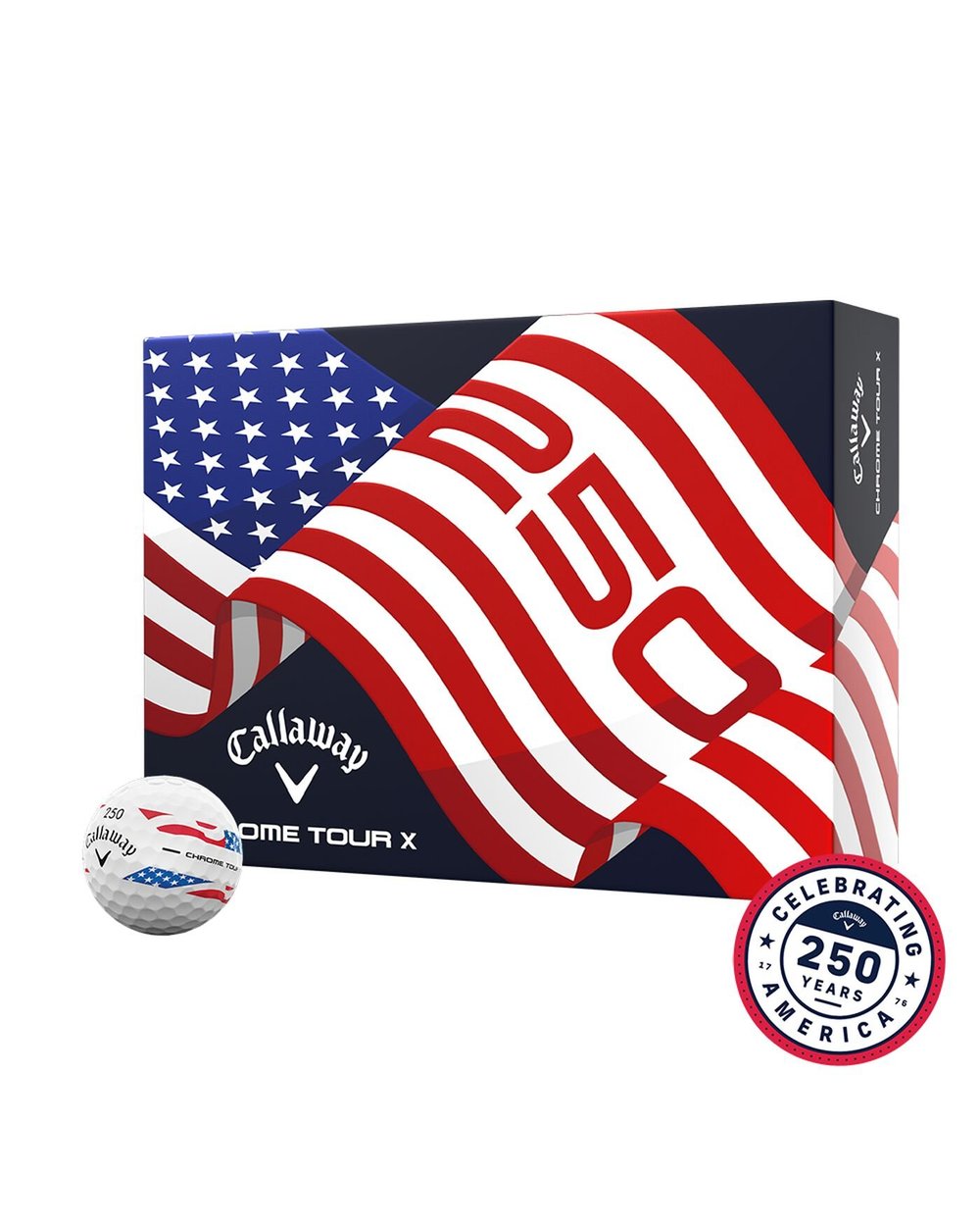 Callaway Chrome Tour X and Chrome Soft USA Stripe, sold out · view 1 of 2