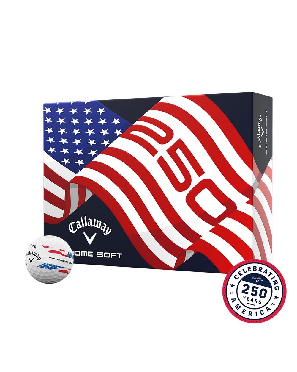 Callaway Chrome Tour X and Chrome Soft USA Stripe, sold out · view 2 of 2