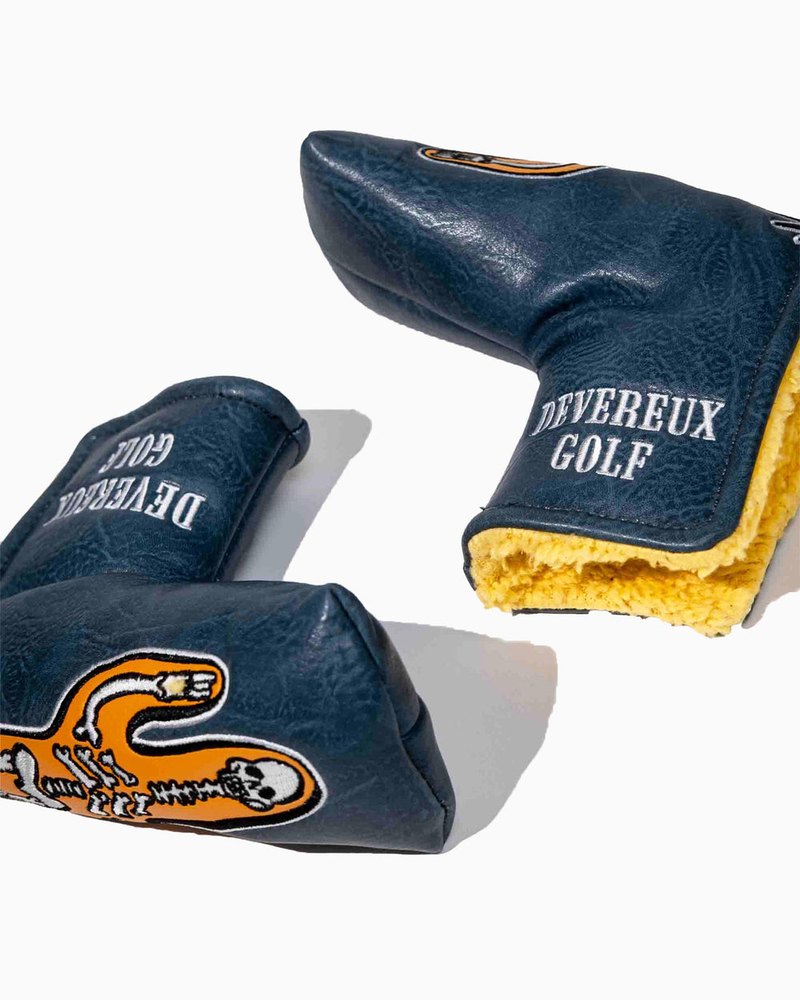 Devereux Cactus Voodoo blade putter cover in blue and orange · view 3 of 4