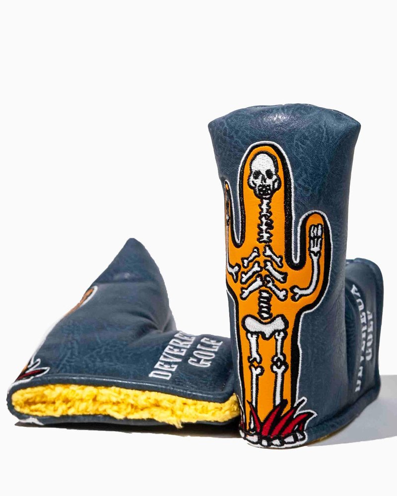 Devereux Cactus Voodoo blade putter cover in blue and orange · view 4 of 4