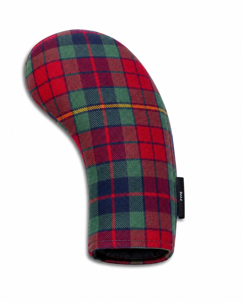 Fyfe Golf Clare County tartan headcover in red and green · view 3 of 3