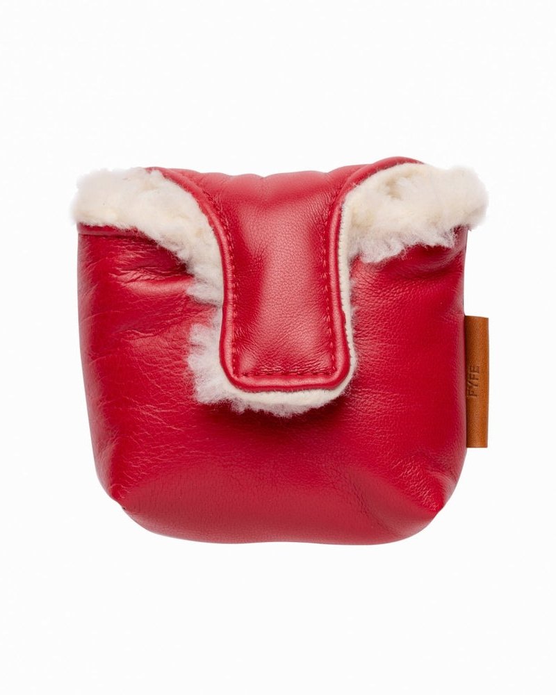 Fyfe Golf GT Rosso Scuderia red leather mallet putter cover · view 2 of 4