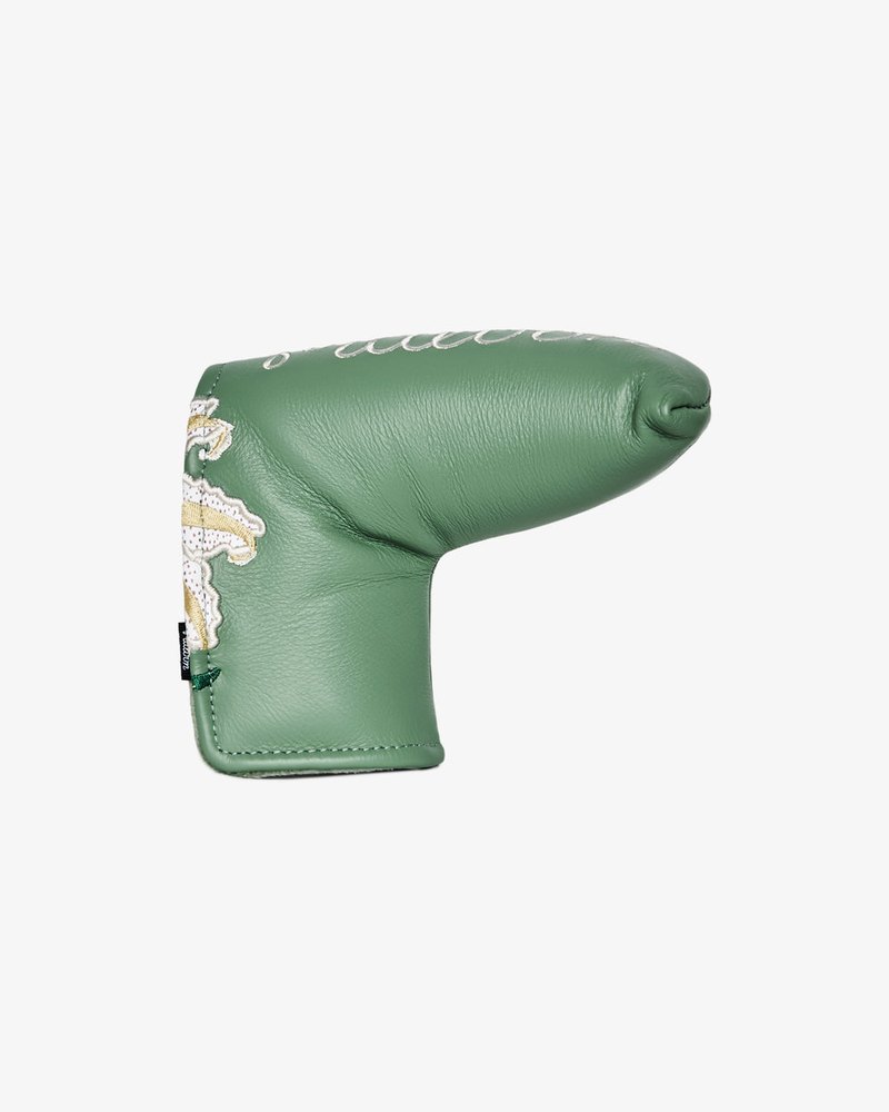 Malbon Markarian blade putter cover in sage green with botanical linework · view 2 of 3