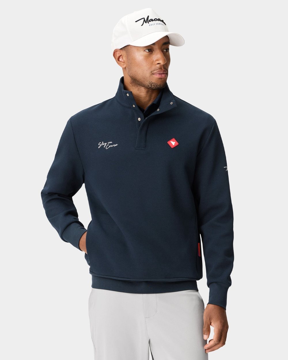 Macade Airlite Henley Sweater Navy · view 3 of 4