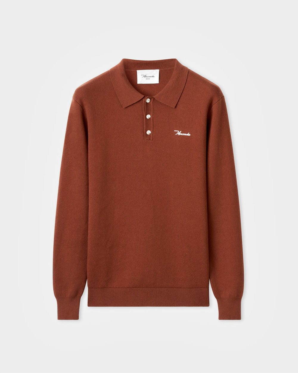 Macade Club Knit Polo Rust · view 2 of 4